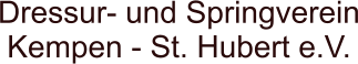 Dressur- und Springverein Kempen - St. Hubert e.V.